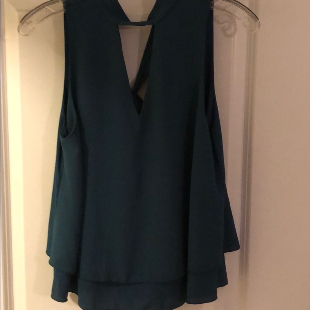 Tyche-Hunter green tank top